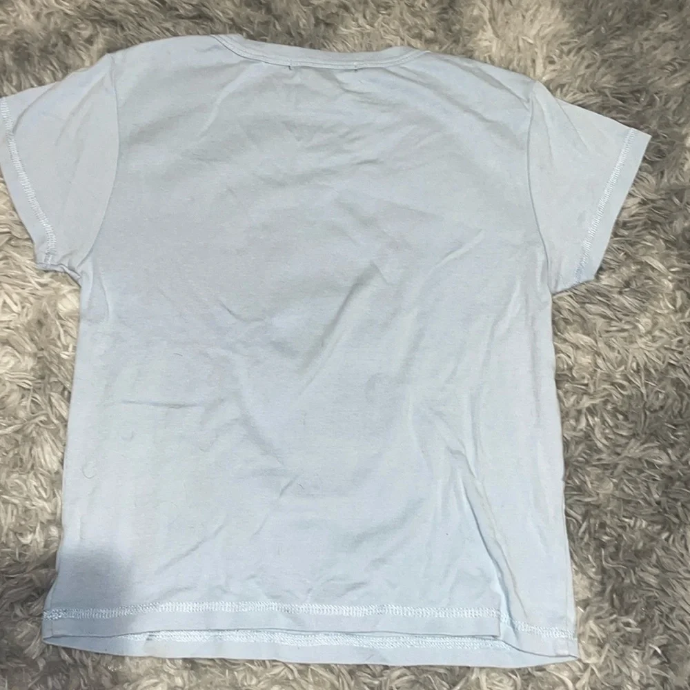 Forever 21, blue, smiley face shirt - Picture 2 of 3